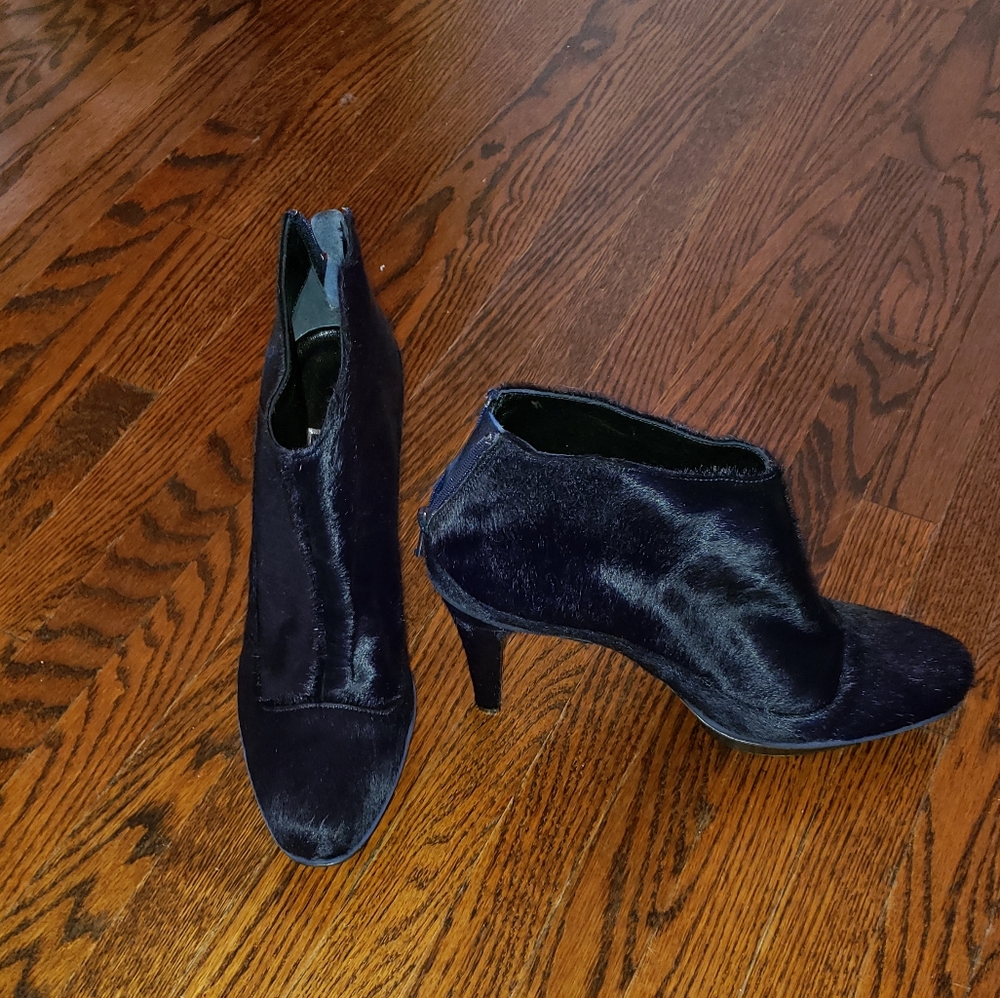 Designer Herve leger ponyhair ankle boots